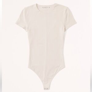 Abercrombie Short-Sleeve Cotton-Blend Seamless
Fabric Crew Bodysuit